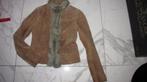 36 JOSEPHINE & CO Suede colbert, Kleding | Dames, Bruin, Ophalen of Verzenden, Zo goed als nieuw, Jasje