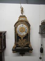 Oer 11402 grote 18e eeuwse zwarte boulle klok op console, Antiek en Kunst, Ophalen