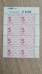 9 bijplak postzegels Nederland 5 cent, Ophalen of Verzenden, Na 1940, Postfris