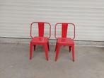 Industriele metalen stapelstoel rood nieuw, Ophalen of Verzenden, Nieuw, Metaal, Stapelbaar