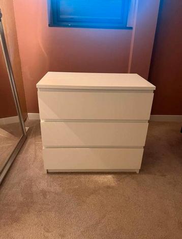IKEA Malm wit 80x48 3 lades