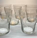 6 waterglazen mooi geslepen. Vintage, Ophalen of Verzenden