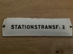 2 OUDE EMAILLE BORDJES VAN DE NS., Ophalen of Verzenden, Gebruikt, Trein, Overige typen