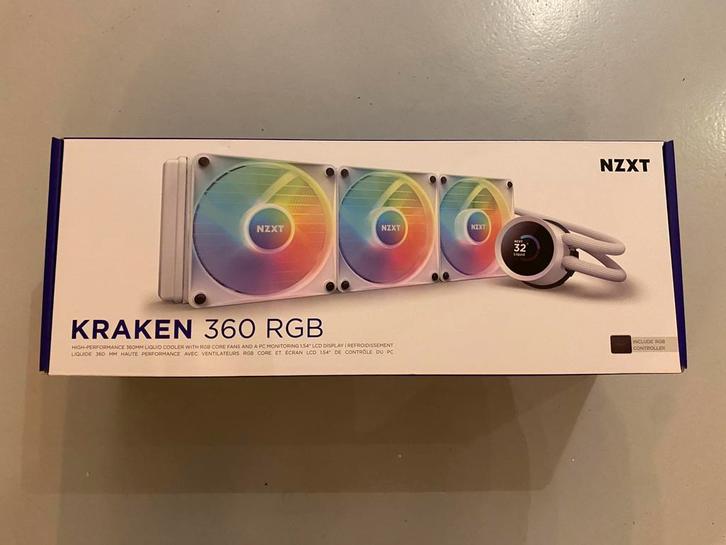 NZXT Kraken 360 RGB Wit, Computers en Software, Computerkoelers, Nieuw, Waterkoeling, Ophalen
