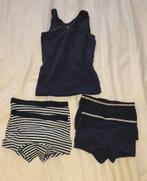 Donkerblauw hemd met 4 onderbroeken, meisje, maat 110/116., Nacht- of Onderkleding, Gebruikt, Meisje, Ophalen of Verzenden