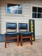 2 antieke lederen stoelen uit Cal-Tech Californië, Ophalen