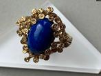 Geweldige vintage gouden ring Lapis Lazuli 14 karaat goud, Verzenden, Zo goed als nieuw, 17 tot 18, Met edelsteen
