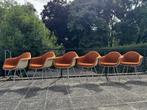 6x Herman Miller Eames DAX vintage fiberglas design stoelen, Huis en Inrichting, Stoelen, Ophalen, Metaal, Gebruikt, Overige kleuren