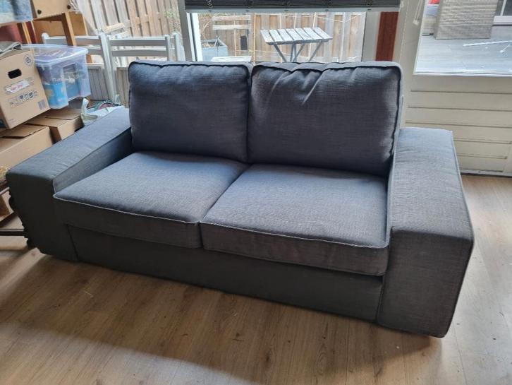 Stoffen bank, Huis en Inrichting, Banken | Bankstellen, Zo goed als nieuw, Rechte bank, Tweepersoons, 150 tot 200 cm, 75 tot 100 cm