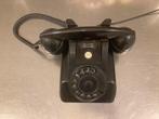 Antieke bakeliete zwarte PTT telefoon, Telecommunicatie, Ophalen, Gebruikt, Bakeliet