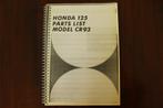 Honda CR93 125cc twin 1964 racer parts list, Motoren, Ophalen of Verzenden, Honda