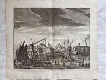 C.Commelin, De Groote Zee en rivier-Vis-markt, 1691, 31x25cm beschikbaar voor biedingen