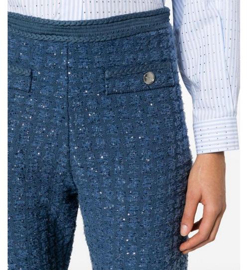 Sandro tweed broek pantalon pants pailletten 36 S nieuw, Kleding | Dames, Broeken en Pantalons, Nieuw, Maat 36 (S), Zwart, Lang
