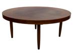 Vintage Houten Ronde Salontafel Jaren 60 Design, 50 tot 100 cm, 100 tot 150 cm, Vintage, Zo goed als nieuw