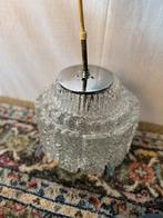 Vintage Ice Glass Pendant Lamp by Glashutte Limburg Germany, Ophalen of Verzenden, Glas, Zo goed als nieuw, Space age retro kristall