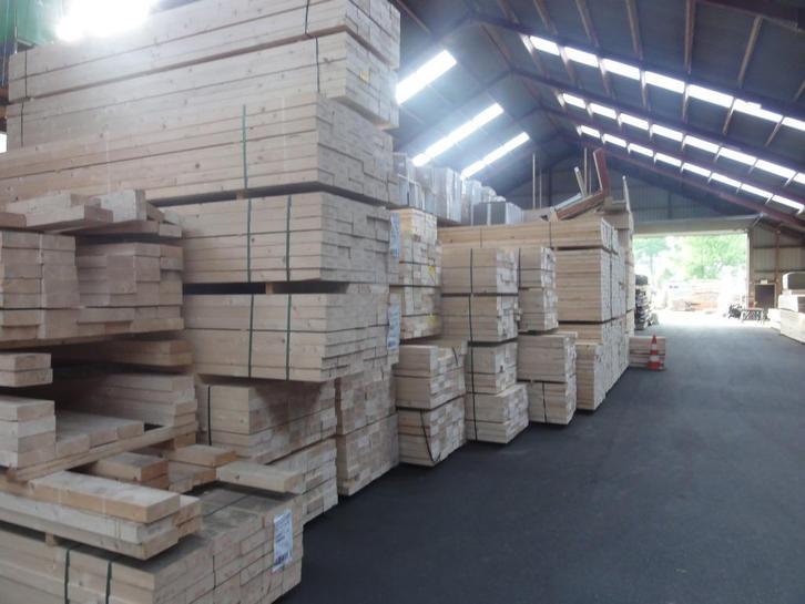 Balkhout 75x250, slechts €9,50 per meter incl. BTW!, Doe-het-zelf en Verbouw, Hout en Planken, Nieuw, Balk, Vuren, Ophalen