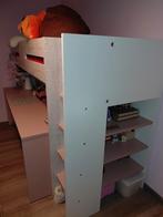 Hoogslaper roze, Kinderen en Baby's, Kinderkamer | Bedden, Ophalen, Gebruikt, 180 cm of meer, 85 tot 100 cm