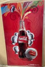 Coca cola reclamebord lipjes 30x50cm, Ophalen of Verzenden, Nieuw, Reclamebord