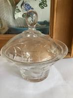 Prachtige vintage glazen koekschaal en bonbonschaal, Ophalen, Rechthoekig, Glas