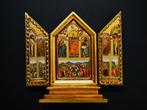 Drieluik Icoon verguld Het Lam Gods naar gebroeders Van Eyck, Antiek en Kunst, Ophalen of Verzenden