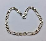 Vintage armband 925 zilver Figaro schakel armband heren, Verzenden, Zilver, Armband