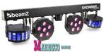 LED ShowBar 2x PAR, 2x Derby, Accu, PartyBar, Sound, DMX, Nieuw, Kleur, Ophalen of Verzenden, Licht