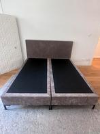 NOUS Living boxspring (180x220) – taupe – zo goed als nieuw!, Ophalen, Zo goed als nieuw, Tweepersoons, 200 cm