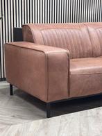 ZGAN Industriële De Bommel Cognac Hoekbank - 270 x 230, Ophalen, 250 tot 300 cm, -, Leer