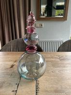Decoratieve glazen fles van dun glas ,parelmoer met, Huis en Inrichting, Woonaccessoires | Vazen, Overige kleuren, Ophalen of Verzenden
