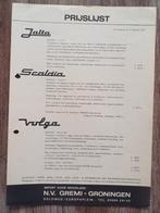 Scaldia / Volga / Salta Prijslijst uit 1967, Ophalen of Verzenden, Gelezen, Overige merken