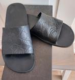 Gucci  zwarte leren heren slippers, Ophalen, Zo goed als nieuw, Zwart