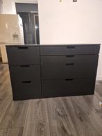 Ikea Nordli ladekast antraciet met 7 lades., Ophalen, 5 laden of meer, Zo goed als nieuw, Minder dan 100 cm