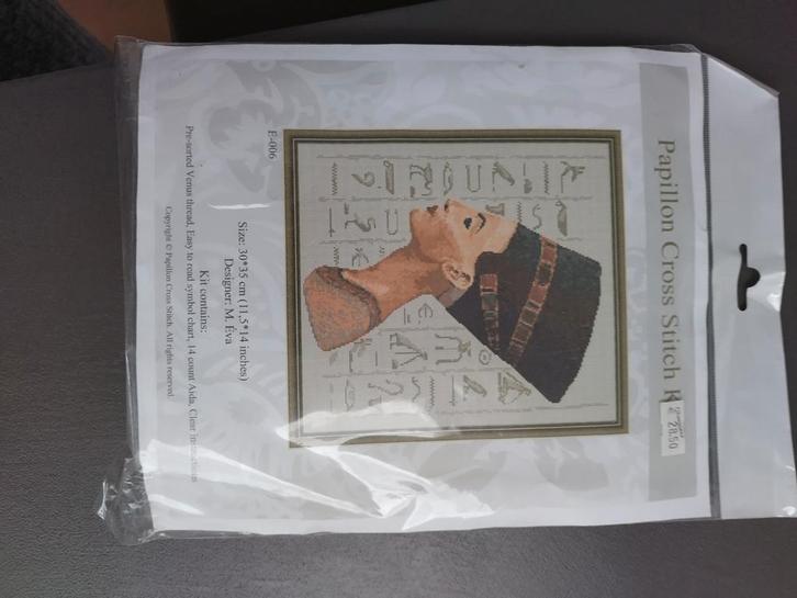 Papillon Kruissteekpakket - Nieuw, Hobby en Vrije tijd, Borduren en Borduurmachines, Nieuw, Borduurpakket, Handborduren, Ophalen of Verzenden