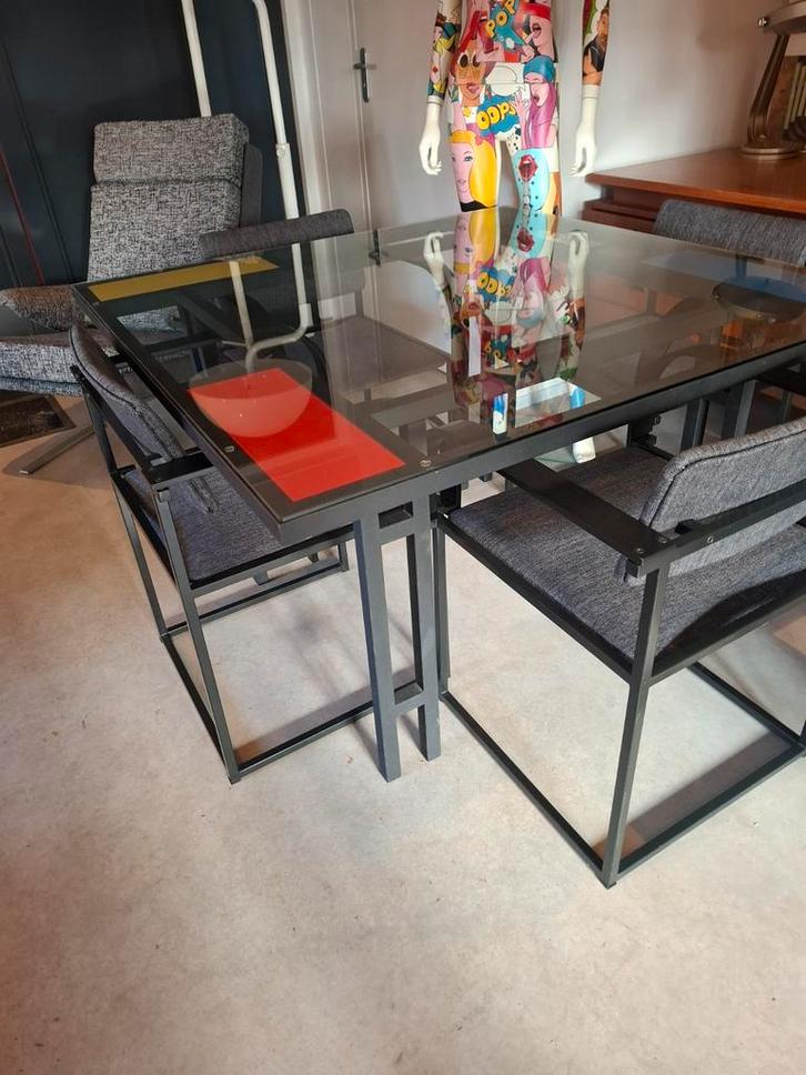 Pastoe tafel met 4 pastoe fm80 stoelen, Huis en Inrichting, Complete eetkamers, Gebruikt, 4 tot 6 stoelen, Ophalen of Verzenden