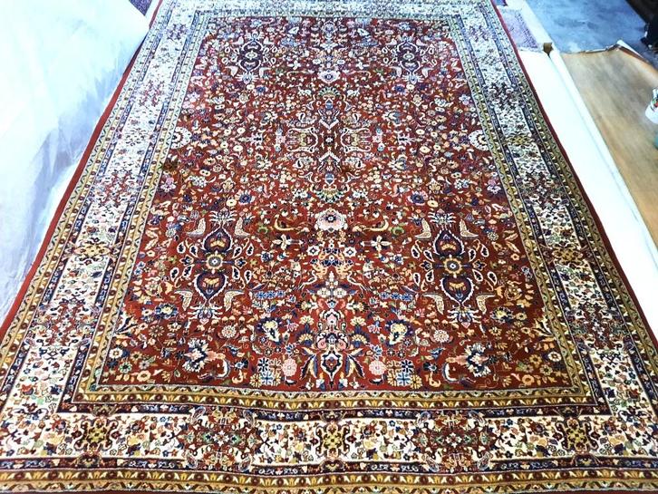 Mooi handgeknoopt Perzisch/oosters tapijt (Keshan) 350x240cm, Huis en Inrichting, Stoffering | Tapijten en Kleden, Zo goed als nieuw