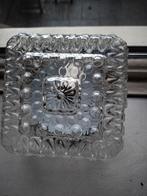 Glazen plafonniere, Huis en Inrichting, Lampen | Plafondlampen, Ophalen, Zo goed als nieuw, Glas, Vintage