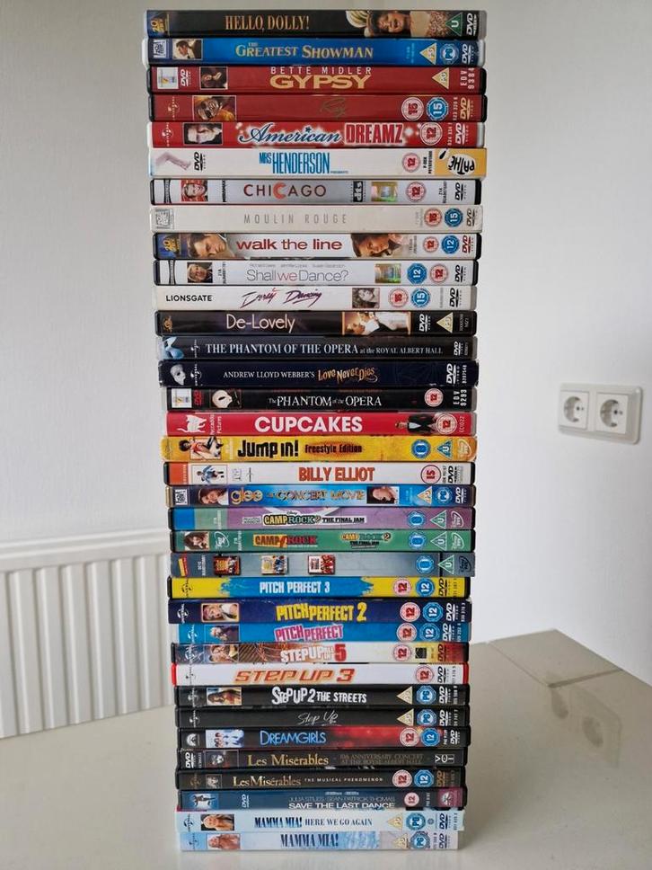 Musical DVD Pakket [35 films voor €35,-], Cd's en Dvd's, Dvd's | Muziek en Concerten, Zo goed als nieuw, Muziek en Concerten, Verzenden