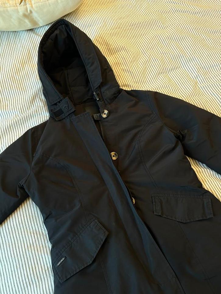 Airforce Parka - 2 Zakken, Kleding | Dames, Jassen | Zomer, Zo goed als nieuw, Maat 34 (XS) of kleiner, Zwart, Ophalen of Verzenden