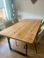 Eettafel Industrieel ZGAN, Huis en Inrichting, Tafels | Eettafels, Eikenhout, Zo goed als nieuw, Vijf personen of meer, Rechthoekig