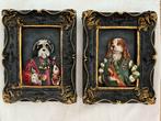 Reliëfportret Beagle & Shih Tzu in lijst, Ophalen of Verzenden