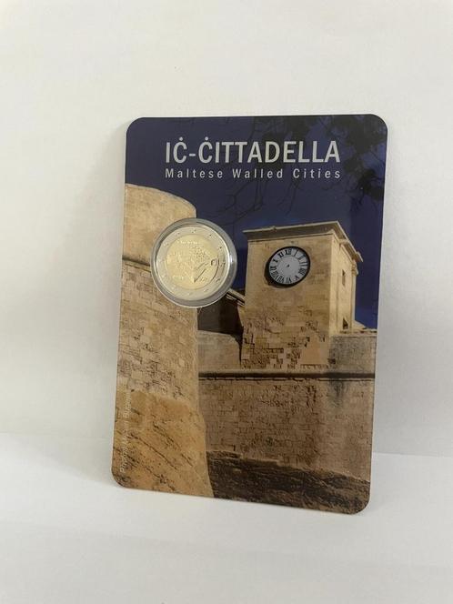 Twee Euro Malta: Citadel Gozo [2024] Coincard BU, Postzegels en Munten, Munten | Europa | Euromunten, Losse munt, 2 euro, Malta
