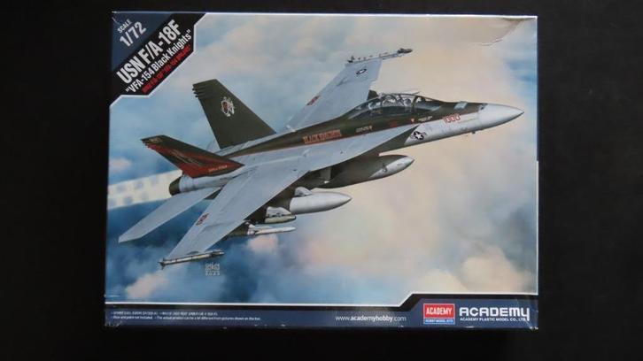 USN F/A-18F Black Nights Academy, Hobby en Vrije tijd, Modelbouw | Vliegtuigen en Helikopters, Nieuw, Vliegtuig, 1:72 tot 1:144