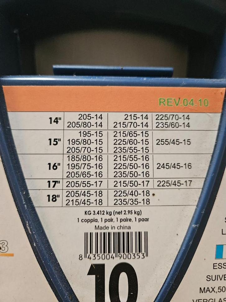 Ongebruikte sneeuwkettingen voor ABS auto, Auto diversen, Sneeuwkettingen, Nieuw, Ophalen