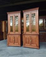 Franse eikenhouten vitrinekast | Espagnoletsluiting #2364, Huis en Inrichting, Kasten | Buffetkasten, Niet ingevuld, 200 cm of meer