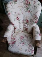 vintage fauteuil (met Laura Ashley bekleding), Huis en Inrichting, Fauteuils, 75 tot 100 cm, Gebruikt, Stof, 75 tot 100 cm