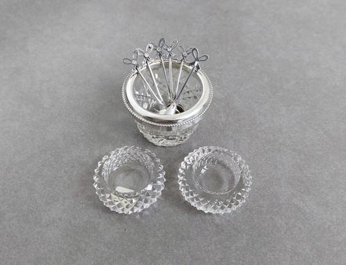 *Zilver zoutbakje - zoutvaatje - zoutlepeltjes, Antiek en Kunst, Antiek | Goud en Zilver, Zilver, Ophalen of Verzenden