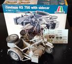 ITALERI 7406 1:9 ZUNDAPP 750 WITH SIDECAR (GEBOUWD/ONGEVERFD, Italeri, Ophalen of Verzenden, Zo goed als nieuw, Groter dan 1:32