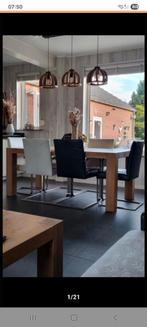 6 mooie leren eetkamerstoelen, Huis en Inrichting, Stoelen, Ophalen, Gebruikt, Vijf, Zes of meer stoelen