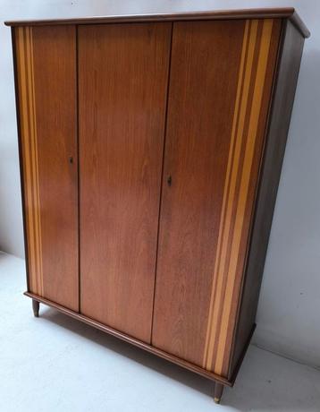  Demontabele vintage jaren 60 teak hang/leg linnenkast  beschikbaar voor biedingen