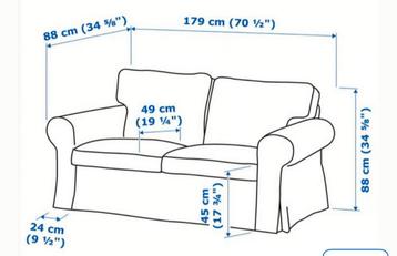 Witte 2 zits Ektorp bank - afbeelding 2
